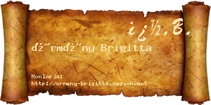 Örmény Brigitta névjegykártya